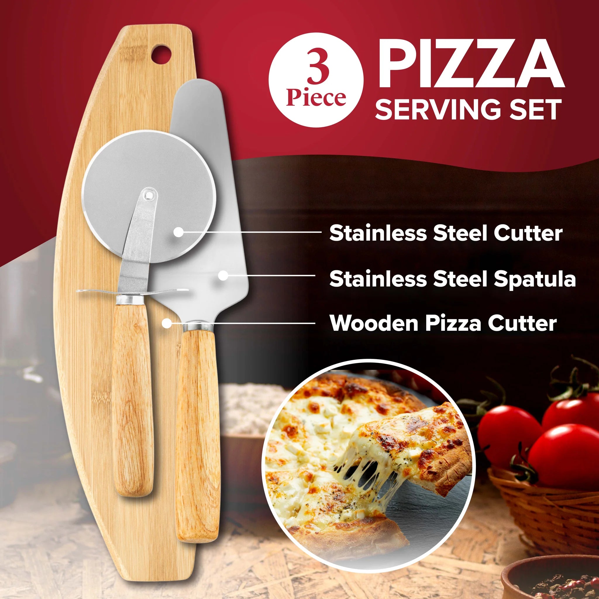 Piezano Pizza Oven 3pc Serving Set
